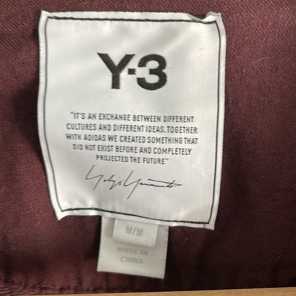 Adidas Y-3 cropped crewneck women’s sweatshirt | burgundy | size medium - Picture 3 of 10